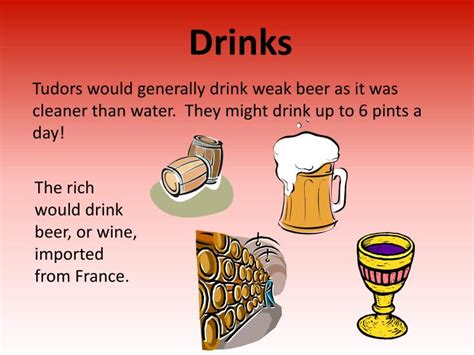 tudor drinks|tudor food and drink facts.